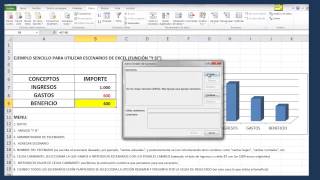 ESCENARIOS CON EXCEL ejemplo sencillo [upl. by Carhart725]