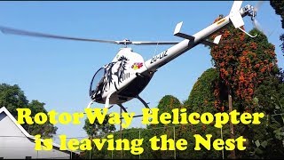 RotorWay Turbo Helicopter is leaving the Nest [upl. by Ralyks]