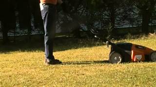 PushButton Starts a Worx Electric Mower [upl. by Eiahpets]