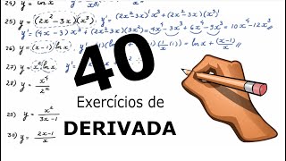 Lista com 40 Exercícios de Derivadas  Conheça o nosso Curso na Udemy na descrição [upl. by Alo28]