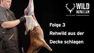 Tutorial Rehwild zerwirken 36 Aus der Decke schlagen  Wildrebellen des LJV BW [upl. by Kcirdneked]