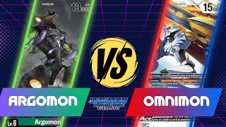 OMNIMON VS ARGOMON  Local Match  BT17  DIGIMON CARD GAME [upl. by Acirat265]