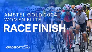 WHAT A STEAL 😱  Amstel Gold 2024 Womens Race Finish  Eurosport Cycling [upl. by Burley]