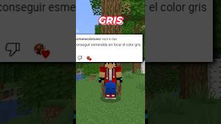 ⛏️⚒️ Reto CONSEGUIR una ESMERALDA en MINECRAFT sin TOCAR el COLOR GRIS 🩶 shorts [upl. by Ahsien]