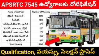 APSRTC Jobs 2024 notification  APSRTC Conductor Jobs 2024 Notification  APSRTC Driver Jobs [upl. by Mcallister]