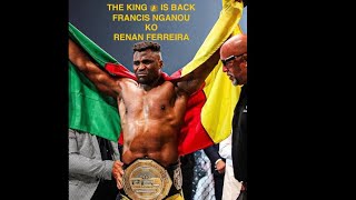 Francis Nganou gets emotional 😭 🥹 after knocking out Renan Ferreina 🇧🇷 watch full interview👇🏽 [upl. by Angelina540]