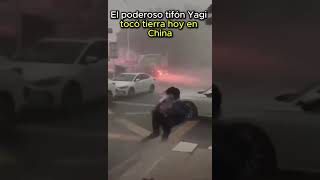 El poderoso tifón Yagi tocó tierra hoy en China 15segundosmx [upl. by Afatsom]