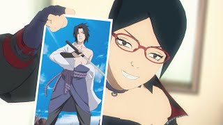 Sarada makes fun of Sasukes outfit [upl. by Ixel]