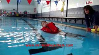 Life jacket Vest in water self righting test [upl. by Chessy]