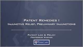 Lecture 23  Patent Remedies 1 [upl. by Aubyn]