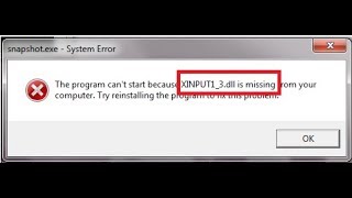 How to Fix Xinput13dll is Missing error In Windows 10817 Easy [upl. by Melia]