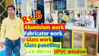 UPVC Window Aluminium window kitchen profile Door glass panelling mirrorall aluminium work [upl. by Tung998]