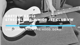 Gretsch G2210 Streamliner Junior Jet Club VW  Unboxing and Demo [upl. by Enel]