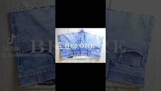 DIY Denim Bag from Old Bum Short recycleddenim upcycleddenim repurposedjeans [upl. by Aisital]