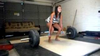 Girlfriend 205 lb DeadliftAVI [upl. by Buehler]