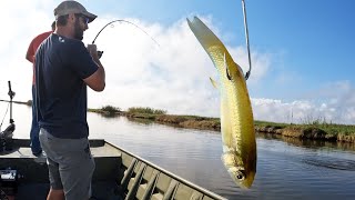 This Special Bait Saved Our Fishing Trip  Louisiana Redfish Catch and Cook [upl. by Rodavlas]