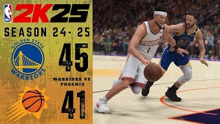 GOLDEN STATE WARRIORS vs PHOENIX SUNS  SEASON 20242025  NBA 2K25 [upl. by Lot]