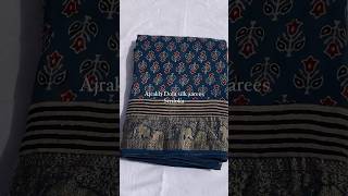 Ajrakh Dola silk sarees for you all ajrakh sareelove ajrakhsaree sareeuk youtubeshorts [upl. by Castor]