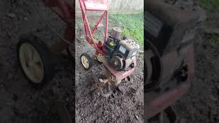 MTD 5 hp vintage garden tiller running [upl. by Aicul]