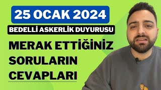 25 Ocak 2024 BEDELLÄ° ASKERLÄ°K DUYURUSUNA Ã–ZEL VÄ°DEO [upl. by Primalia]