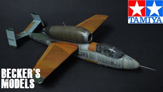 Tamiya 148 Heinkel He 162 Build  Part Two  Get some wood [upl. by Nenerb]