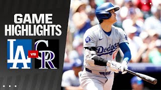 Dodgers vs Rockies Game Highlights 62024  MLB Highlights [upl. by Hanzelin92]