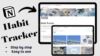 How to make Aesthetic Habit tracker in Notion  Step by step tutorial  Free Template [upl. by Agnizn]