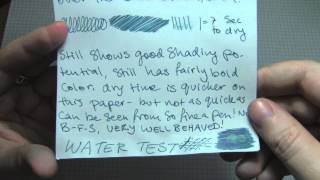 Ink Review Noodlers Bad Blue Heron Ink [upl. by Amadis]