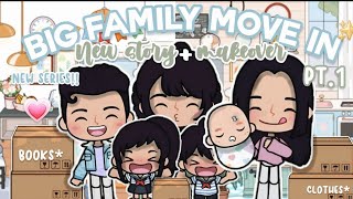 Miga World Big Family Move In Newstory  Makeover Pt1💗✨️📦🏡 [upl. by Palua]