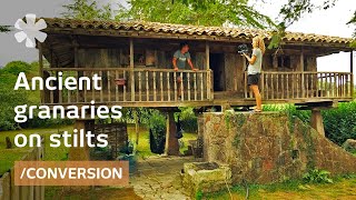 Medieval granaryonstilts becomes tiny summer cabin in Spain [upl. by Niko558]