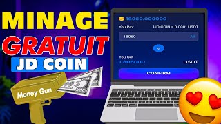 GAGNER GRATUITEMENT DES JDCOIN 🪙 RETIRABLE EN USDT SANS RIEN INVESTIR 🔥 [upl. by Ydnolem897]