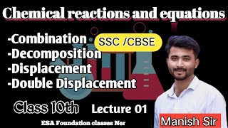 Types of reaction Class 10thScienceSSC [upl. by Hnilym]