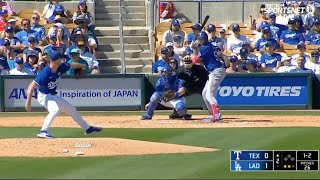 Dodgers vs Rangers Highlights  MICHAEL GROVE ABSOLUTELY SHOVES  March 9 2024 [upl. by Leatrice]