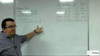 ALevel Further Maths D606 Maclaurin Series Using the Expansions Example 1 [upl. by Nalla]