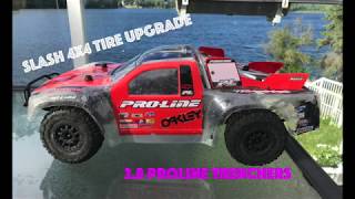 Traxxas Slash To Monster Slash  Proline 28 Trenchers Installation [upl. by Adnuahs]