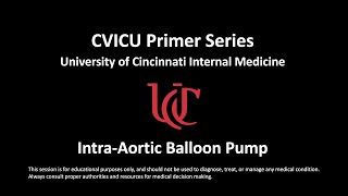 IntraAortic Balloon Pump  University of Cincinnati [upl. by Amahcen]