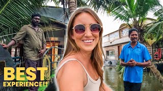 24 HOURS on a PRIVATE Houseboat in INDIA Alleppey backwaters 🇮🇳 [upl. by Siryt]