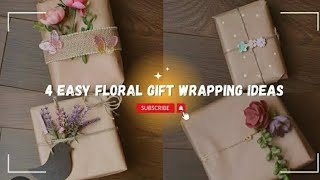 four flowers wrap styles this is very easy gift beautiful and amazing [upl. by Drallim726]