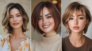 Medium Blonde Bob Haircut Chin Length Hairstyles A Line Bob Haircuts Fall Bob Hairstyles 2024 hairc [upl. by Roane401]