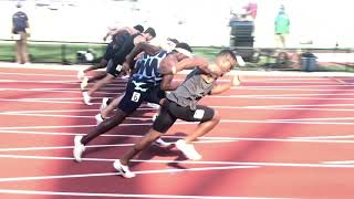 Kenny Bednarek 1007 wins Mens 100m Olympic Trials over Isiah Young 1st Round Heat 1 [upl. by Hendrix]