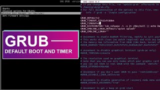 How To Change GRUB Default Boot and Timer [upl. by Sonaj]