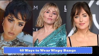 40 Ways to Wear Wispy Bangs  Wispy Bangs Hairstyles [upl. by Anailuy]