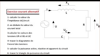 exercice courant alternatif  circuit RLC série darija [upl. by Rutter]