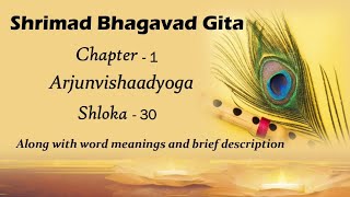 Srimad Bhagavad Gita Chapter 1 Sloka 30 l Bhagwat Geeta Saar l Gita Upadesh l Krishna motivational [upl. by Satsok]