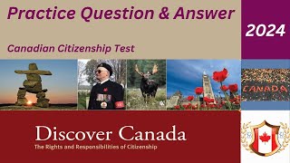 Canadian Citizenship Test 2024  Exam Practice Questions  MCQ  Test Preparation Questions [upl. by Nolan86]