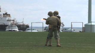 WWII Flame Thrower Demonstration [upl. by Araccot]