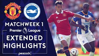 Manchester United v Brighton  PREMIER LEAGUE HIGHLIGHTS  872022  NBC Sports [upl. by Egduj]