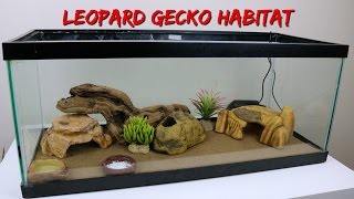 SETTING UP MY LEOPARD GECKOS NEW HABITAT [upl. by Earahc486]