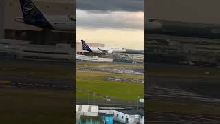 Lufthansa Airbus A320 landing Heathrow Airport [upl. by Sergius]