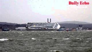 Hoegh Osaka being refloated [upl. by Airrat]